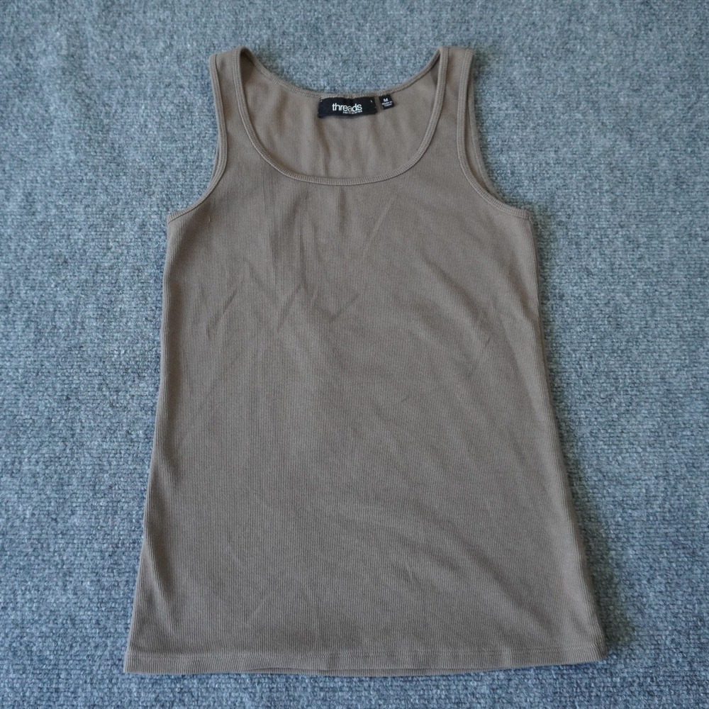 Threads Saks Fifth Avenue Tank Top Medium Ribbed‎ Knit Sleeveless Casual